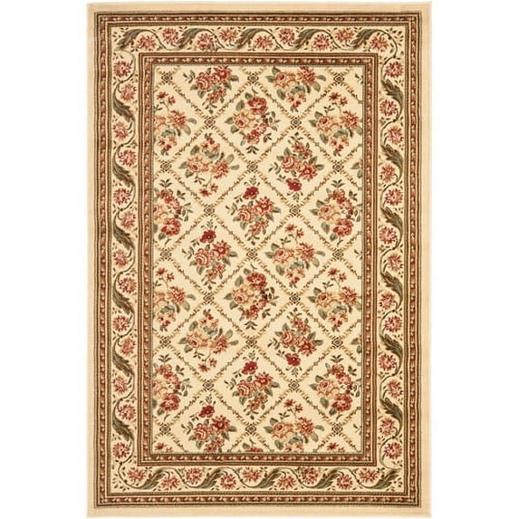 SAFAVIEH Lyndhurst Mason Floral Border Area Rug, Ivory, 8' x 11'