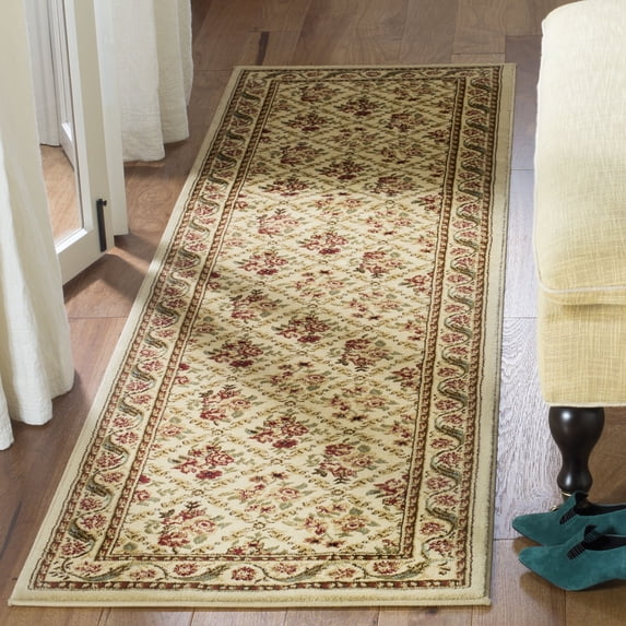 SAFAVIEH Lyndhurst Mason Floral Border Runner Rug, Ivory, 2'3" x 8'