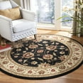thumbnail image 1 of SAFAVIEH Lyndhurst Miah Floral Border Area Rug, Black/Ivory, 5'3" x 5'3" Round, 1 of 7