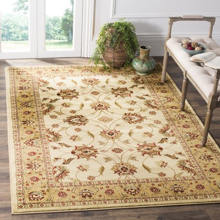 SAFAVIEH Lyndhurst Miah Floral Border Area Rug, Ivory/Beige, 3'3" x 5'3"