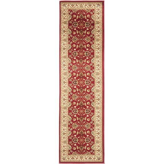 SAFAVIEH Lyndhurst Miah Floral Border Area Rug, Red/Ivory, 5'3" x 7'6"