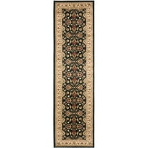 SAFAVIEH Lyndhurst Miah Floral Border Runner Rug, Black/Ivory, 2'3" x 16'