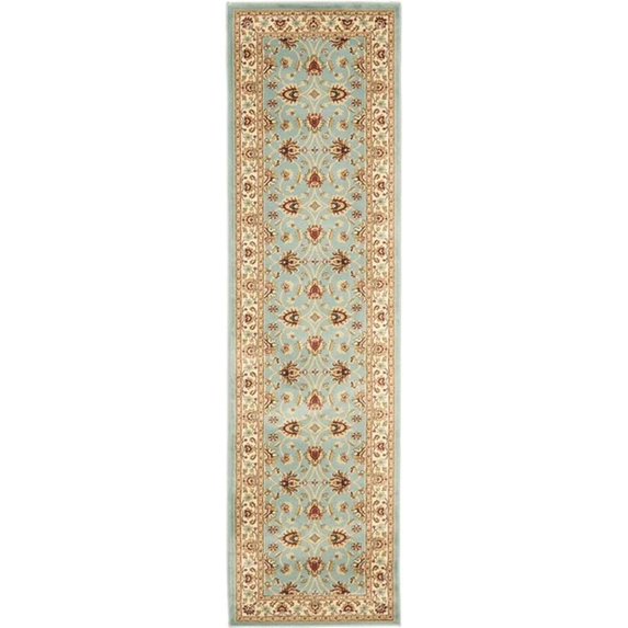 SAFAVIEH Lyndhurst Miah Floral Border Runner Rug, Blue/Ivory, 2'3" x 12'