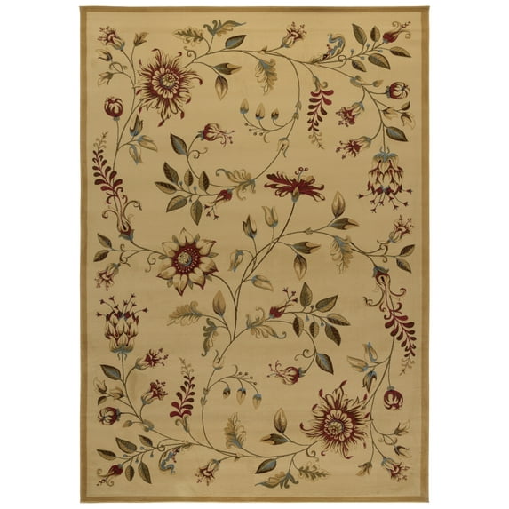 SAFAVIEH Lyndhurst Milo Floral Area Rug, Ivory/Multi, 10'6" x 14'