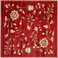 thumbnail image 1 of SAFAVIEH Lyndhurst Milo Floral Border Area Rug, Red/Multi, 6'7" x 6'7" Square, 1 of 6