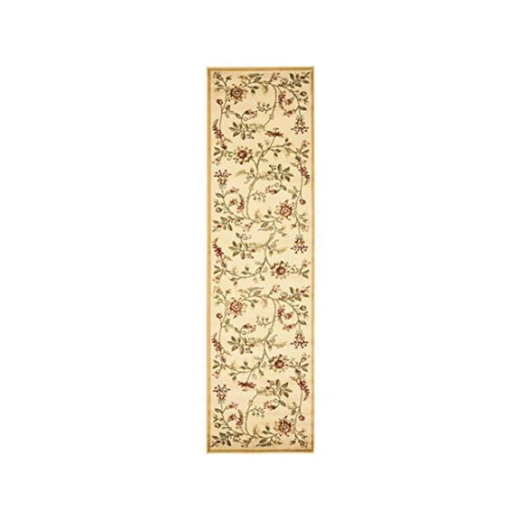 SAFAVIEH Lyndhurst Milo Floral Border Runner Rug, Ivory/Multi, 2'3" x 8'
