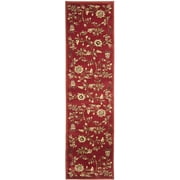 SAFAVIEH Lyndhurst Milo Floral Border Runner Rug, Red/Multi, 2'3" x 16'