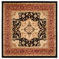 thumbnail image 1 of SAFAVIEH Lyndhurst Miranda Floral Area Rug, Black/Red, 6' x 6' Square, 1 of 8