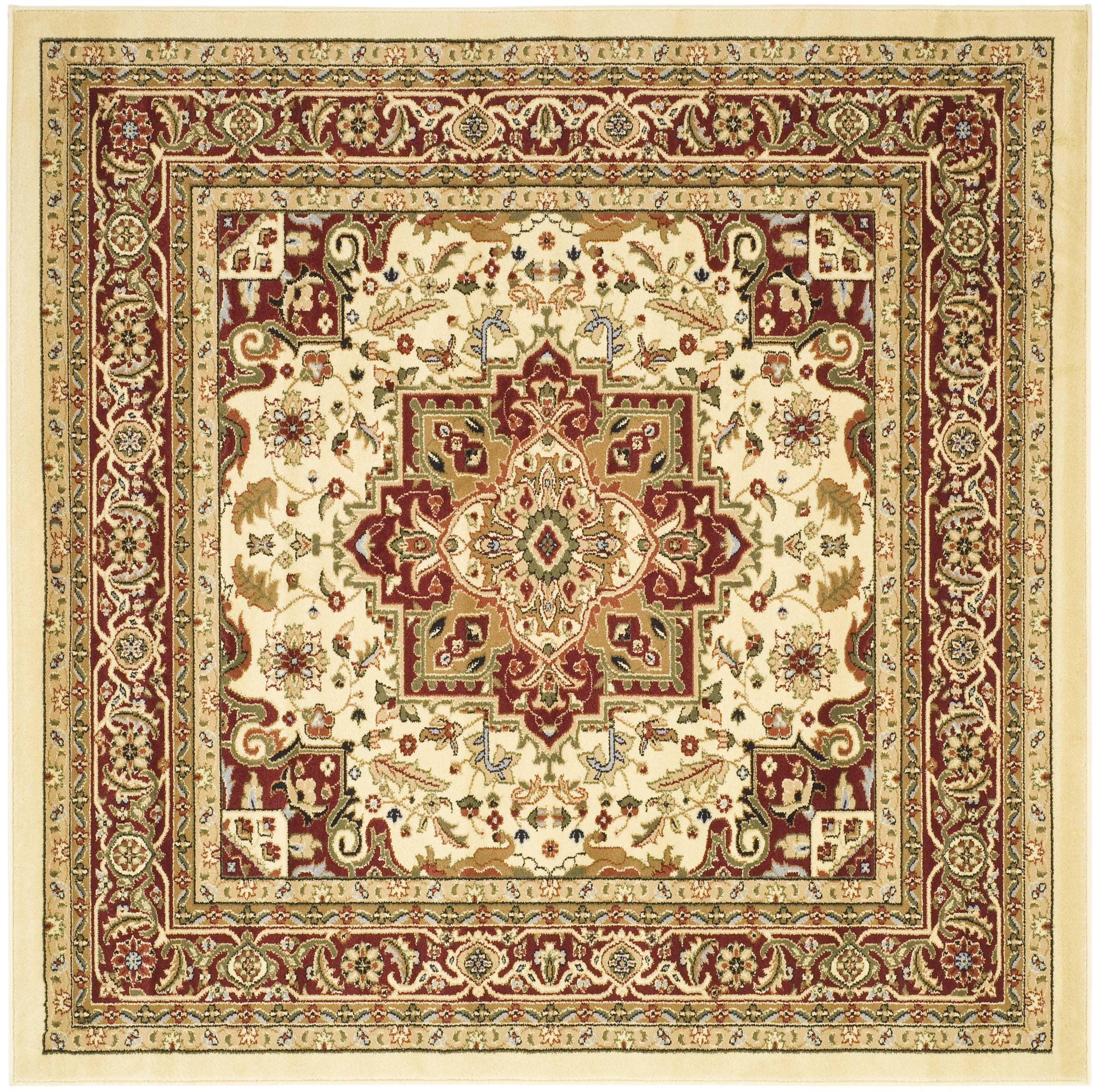 SAFAVIEH Lyndhurst Miranda Floral Area Rug, Ivory/Red, 3'3