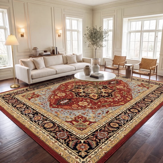 Safavieh Lyndhurst Miranda Floral Area Rug, Red/Black, 10' x 14'