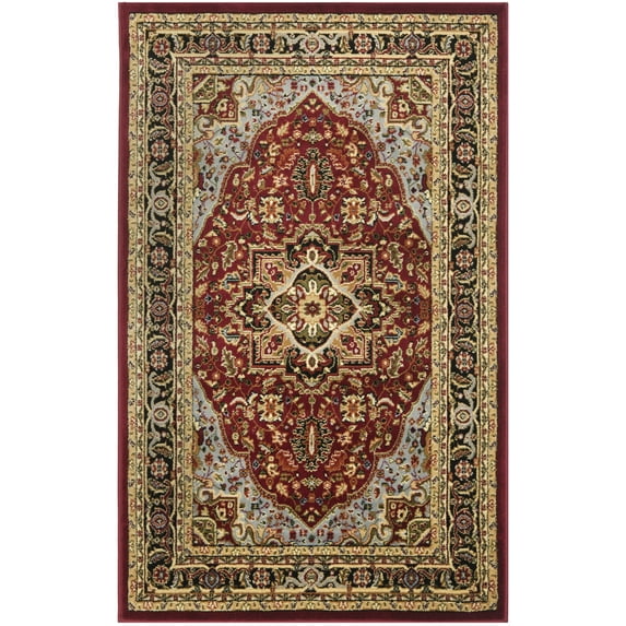 SAFAVIEH Lyndhurst Miranda Floral Area Rug, Red/Black, 2'3" x 4'