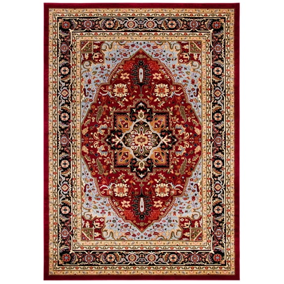 SAFAVIEH Lyndhurst Miranda Floral Area Rug, Red/Black, 8' x 10'