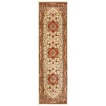 SAFAVIEH Lyndhurst Miranda Floral Runner Rug, Ivory/Rust, 2'3" x 16'