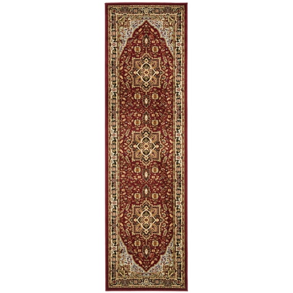 SAFAVIEH Lyndhurst Miranda Floral Runner Rug, Red/Black, 2'3" x 16'
