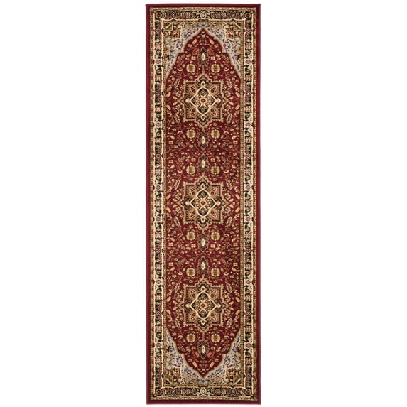 SAFAVIEH Lyndhurst Miranda Floral Runner Rug, Red/Black, 2'3" x 18'