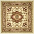 thumbnail image 1 of SAFAVIEH Lyndhurst Miranda Traditional Bordered Area Rug, Ivory/Red, 5'3" x 5'3" Square, 1 of 8