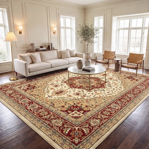Safavieh Lyndhurst Miranda Floral Area Rug, Ivory/Red, 5'3" x 7'6"