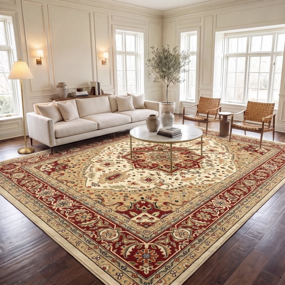 Safavieh Lyndhurst Miranda Floral Area Rug, Ivory/Red, 6' x 9'