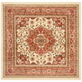 thumbnail image 1 of SAFAVIEH Lyndhurst Miranda Traditional Bordered Area Rug, Ivory/Rust, 8' x 8' Square, 1 of 5