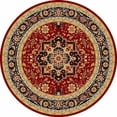 thumbnail image 1 of SAFAVIEH Lyndhurst Miranda Traditional Bordered Area Rug, Red/Black, 8' x 8' Round, 1 of 2