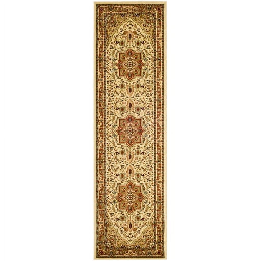 SAFAVIEH Lyndhurst Miranda Traditional Bordered Runner Rug, Ivory/Rust, 2'3" x 6'