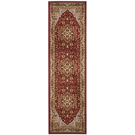 SAFAVIEH Lyndhurst Miranda Traditional Bordered Runner Rug, Red/Black, 2'3" x 22'