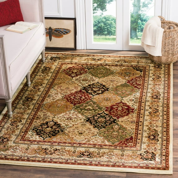 SAFAVIEH Lyndhurst Oliva Traditional Bordered Area Rug, Multi/Ivory, 5'3" x 7'6"