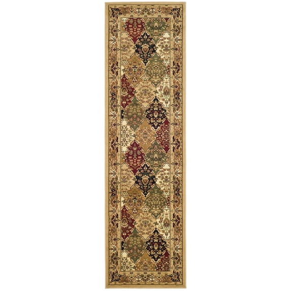 SAFAVIEH Lyndhurst Oliva Traditional Bordered Runner Rug, Multi/Black, 2'3" x 10'