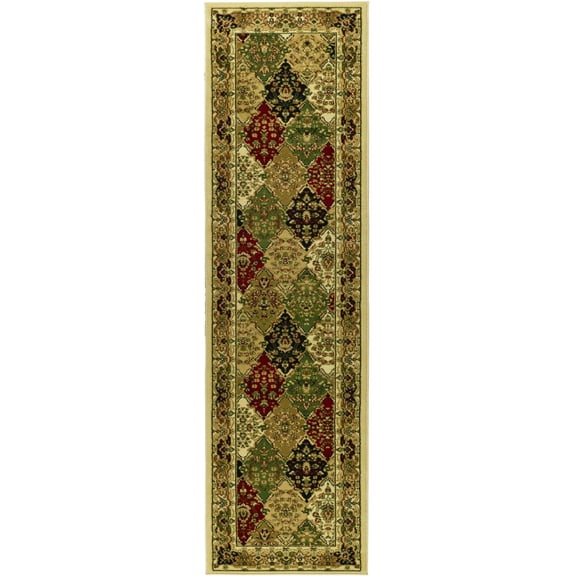 SAFAVIEH Lyndhurst Oliva Traditional Bordered Runner Rug, Multi/Ivory, 2'3" x 6'