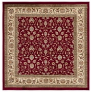 SAFAVIEH Lyndhurst Pearl Floral Area Rug, Red/Ivory, 5' x 5' Square