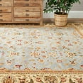 thumbnail image 1 of SAFAVIEH Lyndhurst Pearl Traditional Area Rug, Light Blue/Ivory, 7' x 7' Square, 1 of 11