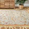 thumbnail image 1 of SAFAVIEH Lyndhurst Pearl Traditional Bordered Area Rug, Light Blue/Ivory, 11' x 15', 1 of 11