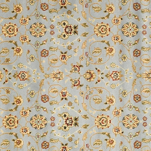 SAFAVIEH Lyndhurst Pearl Traditional Bordered Area Rug, Light Blue/Ivory, 4' x 4' Round