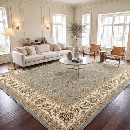 Safavieh Lyndhurst Pearl Floral Area Rug, Light Blue/Ivory, 5'3" x 5'3" Square