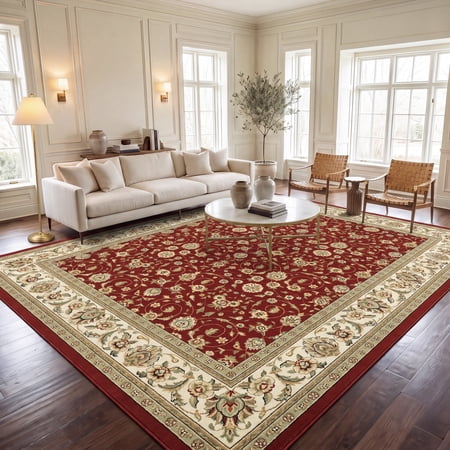 Safavieh Lyndhurst Pearl Floral Area Rug, Red/Ivory, 11' x 15'