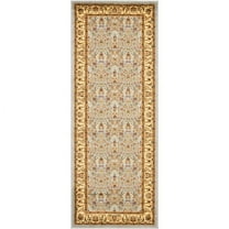 SAFAVIEH Lyndhurst Pearl Traditional Bordered Runner Rug, Light Blue/Ivory, 2'3" x 10'