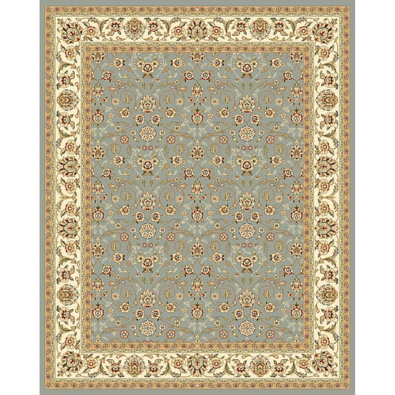 SAFAVIEH Lyndhurst Pearl Traditional Bordered Runner Rug, Light Blue/Ivory, 2'3" x 22'