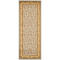 SAFAVIEH Lyndhurst Pearl Traditional Bordered Runner Rug, Light Blue/Ivory, 2'3" x 7'