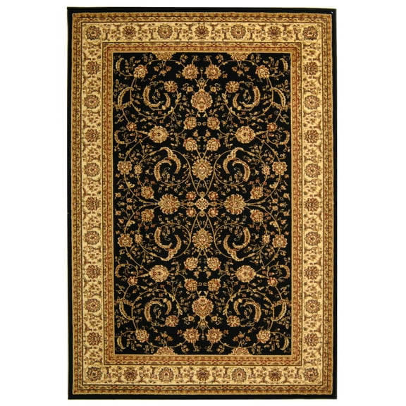 SAFAVIEH Lyndhurst Priscilla Floral Area Rug, Black/Ivory, 8' x 10'