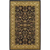 SAFAVIEH Lyndhurst Priscilla Traditional Bordered Area Rug, Black/Ivory, 4' x 6'