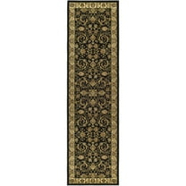 SAFAVIEH Lyndhurst Priscilla Traditional Bordered Area Rug, Black/Ivory, 6' x 6' Square