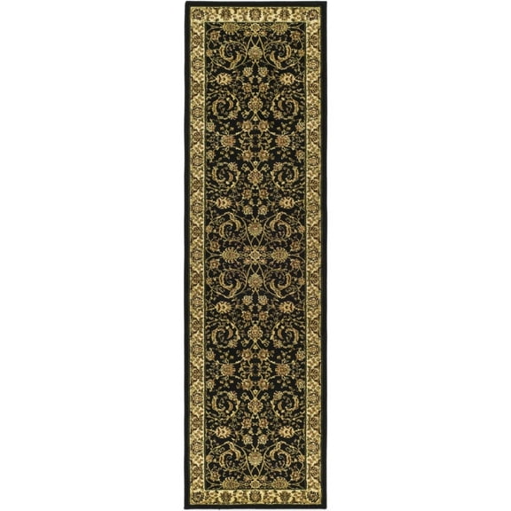 SAFAVIEH Lyndhurst Priscilla Traditional Bordered Area Rug, Black/Ivory, 6' x 6' Square