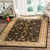 SAFAVIEH Lyndhurst Priscilla Traditional Bordered Area Rug, Black/Ivory, 9' x 12'