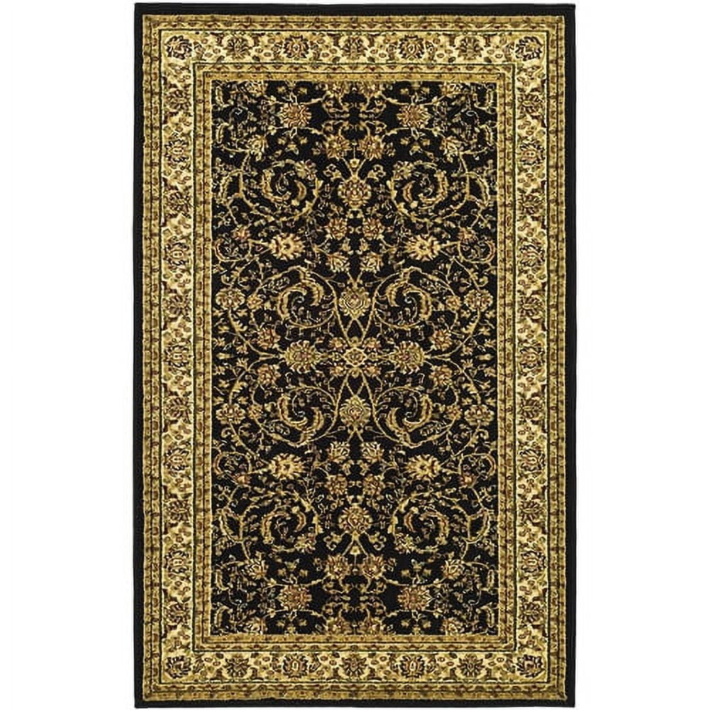 Sage and Ivory Rectangular Synthetic Area Rug
