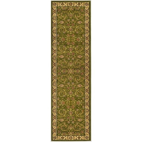SAFAVIEH Lyndhurst Priscilla Traditional Bordered Runner Rug, Sage/Ivory, 2'3" x 14'