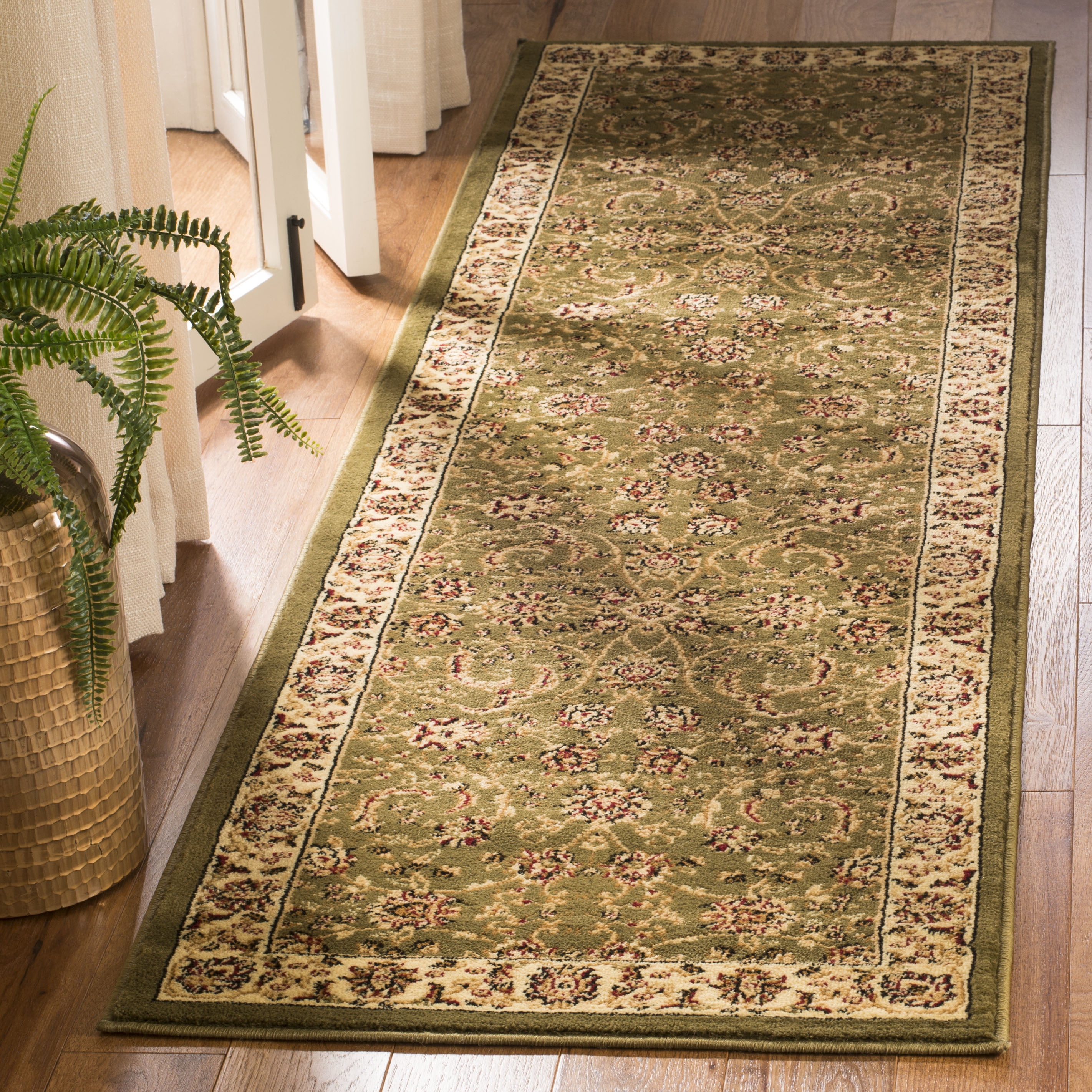 SAFAVIEH Lyndhurst Priscilla Traditional Bordered Runner Rug, Sage ...