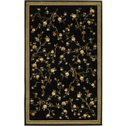 SAFAVIEH Lyndhurst Rebecca Floral Bordered Area Rug, Black, 3'3" x 5'3"
