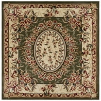 SAFAVIEH Lyndhurst Regina Floral Area Rug, Sage/Ivory, 8' x 8' Square