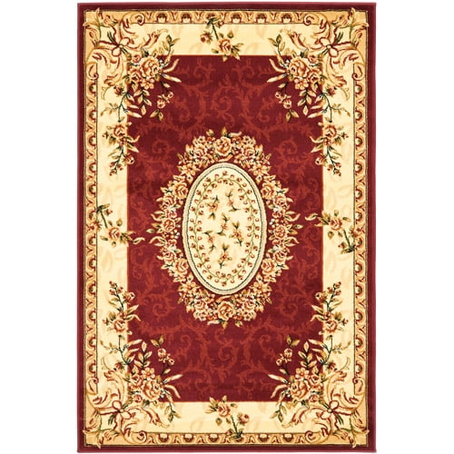 SAFAVIEH Lyndhurst Regina Traditional Area Rug, Red/Ivory, 4' x 6