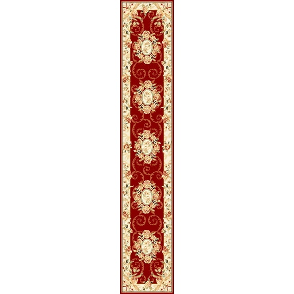 SAFAVIEH Lyndhurst Regina Floral Runner Rug, Red/Ivory, 2'3" x 14'